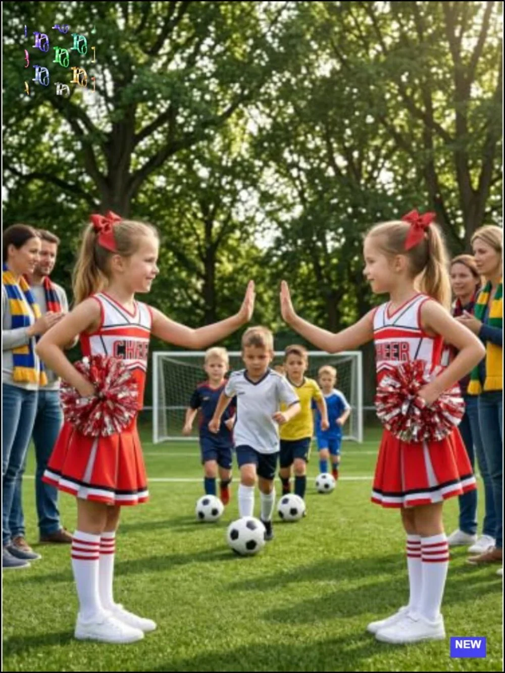 Girls Cheerleader Costume Set with Top Skirt Pom Poms Bow Socks Halloween Party